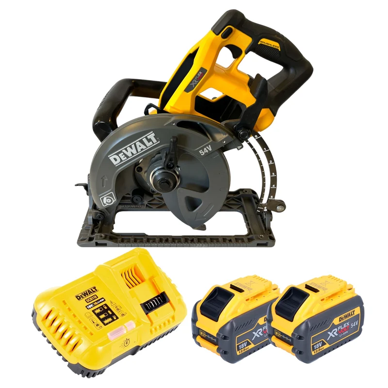 DeWalt DCS 577 Y2 Akku Handkreissäge 54 V FlexVolt 190 mm Brushless + 2x Akku 12,0 Ah + Ladegerät