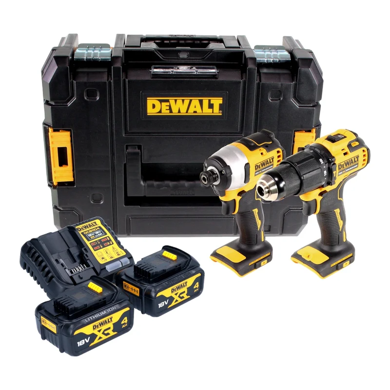DeWalt DCK 2062 M2T Akku Kombopack 18 V DCD 709 Schlagbohrschrauber + DCF 809 Schlagschrauber + 2x Akku 4,0 Ah + Ladegerät + TSTAK