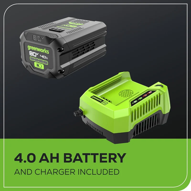 80V 21" Cordless Battery 4-in-1 Push Lawn Mower: 4.0 Ah Battery and Charger, LM2108