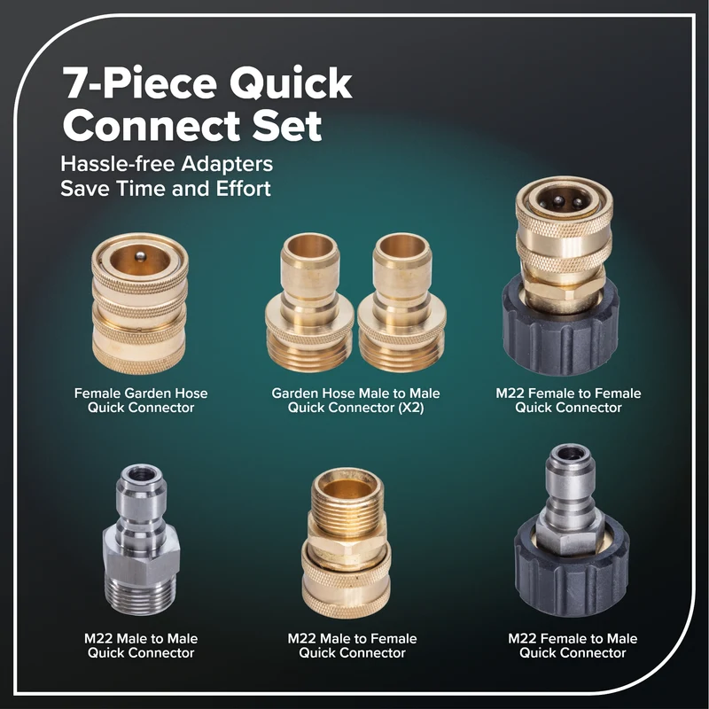 7-Piece Quick-Connect Set Converts
