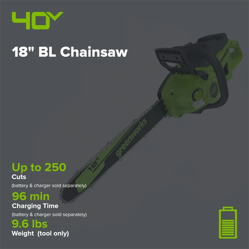 40V 18" Cordless Battery BL Chainsaw (Tool Only)