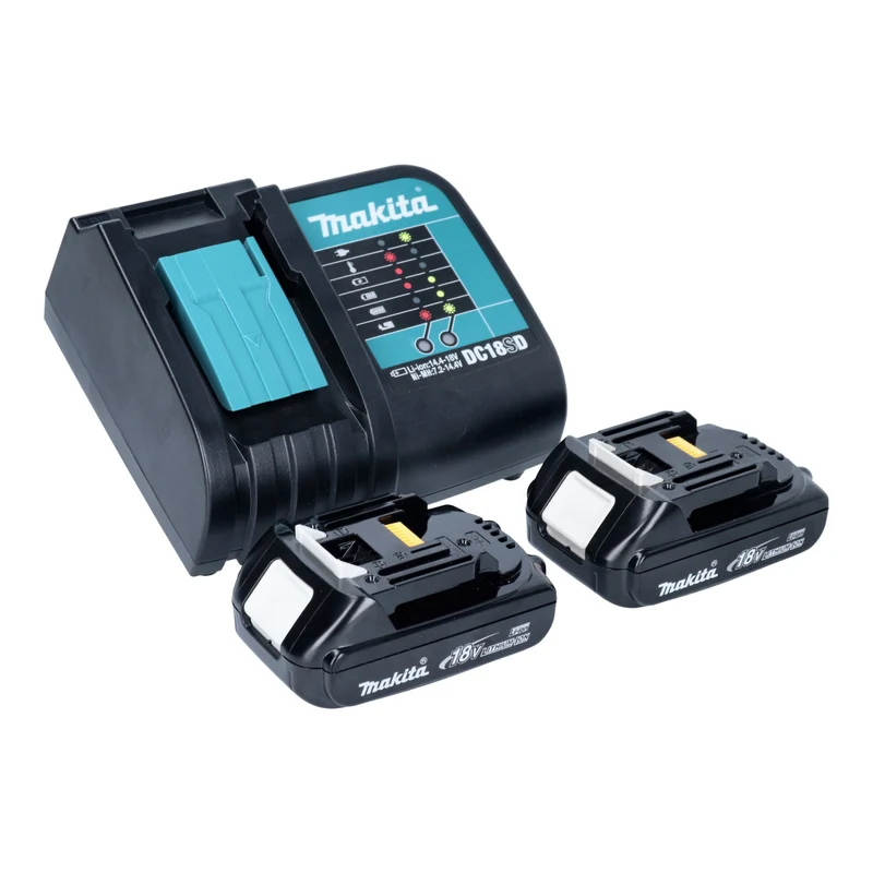 Makita DHP 487 SYO Akku Schlagbohrschrauber 18 V 40 Nm Brushless Olive Outdoor Adventure Serie + 2x Akku 1,5 Ah + Ladegerät