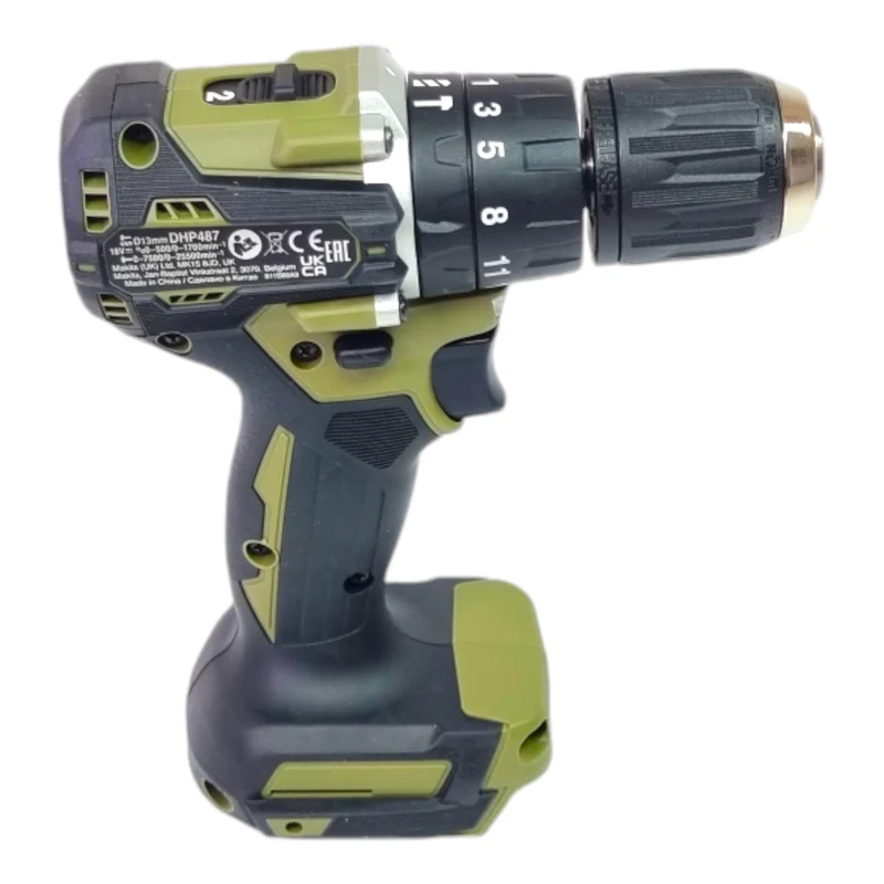 Makita DHP 487 ST1O Akku Schlagbohrschrauber 18 V 40 Nm Brushless Olive Outdoor Adventure Serie + 1x Akku 5,0 Ah + Ladegerät