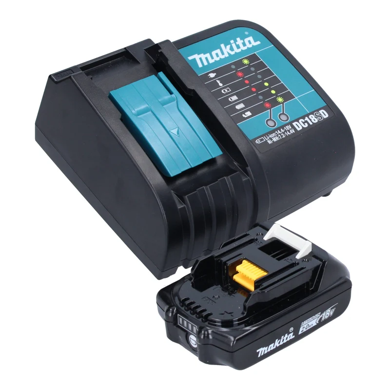Makita DHP 487 SA1O Akku Schlagbohrschrauber 18 V 40 Nm Brushless Olive Outdoor Adventure Serie + 1x Akku 2,0 Ah + Ladegerät