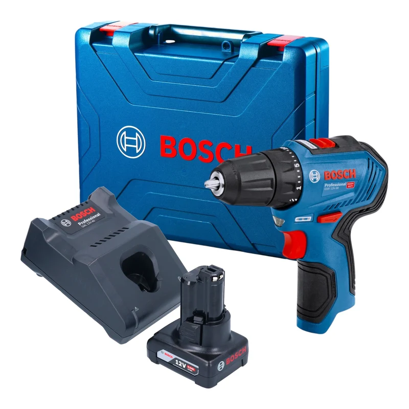 Bosch GSR 12V-30 Professional Akku Bohrschrauber 12 V 30 Nm Brushless + 1x Akku 6,0 Ah + Ladegerät + Koffer