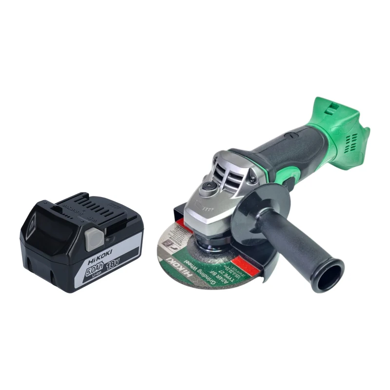 HiKOKI G18 DSL2 W5Z Akku Winkelschleifer 18 V 125 mm + 1x Akku 5,0 Ah - ohne Ladegerät