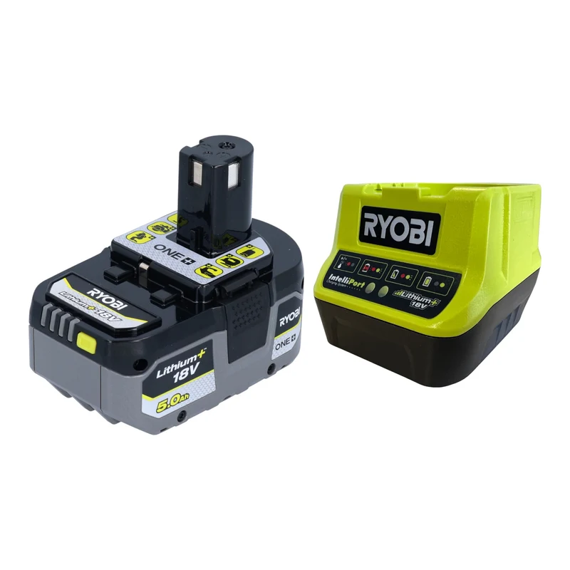 RYOBI R18AG-0 Akku Winkelschleifer 18 V ONE+ 115 mm + 1x Akku 5,0 Ah + Ladegerät