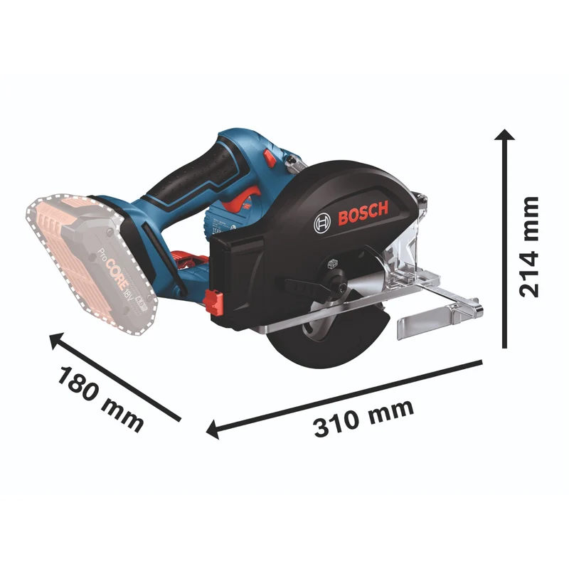 Bosch GKM 18V-50 Professional Akku Metall Handkreissäge 18 V 136 mm Brushless + 2x Akku 4,0 Ah + Ladegerät + L-Boxx