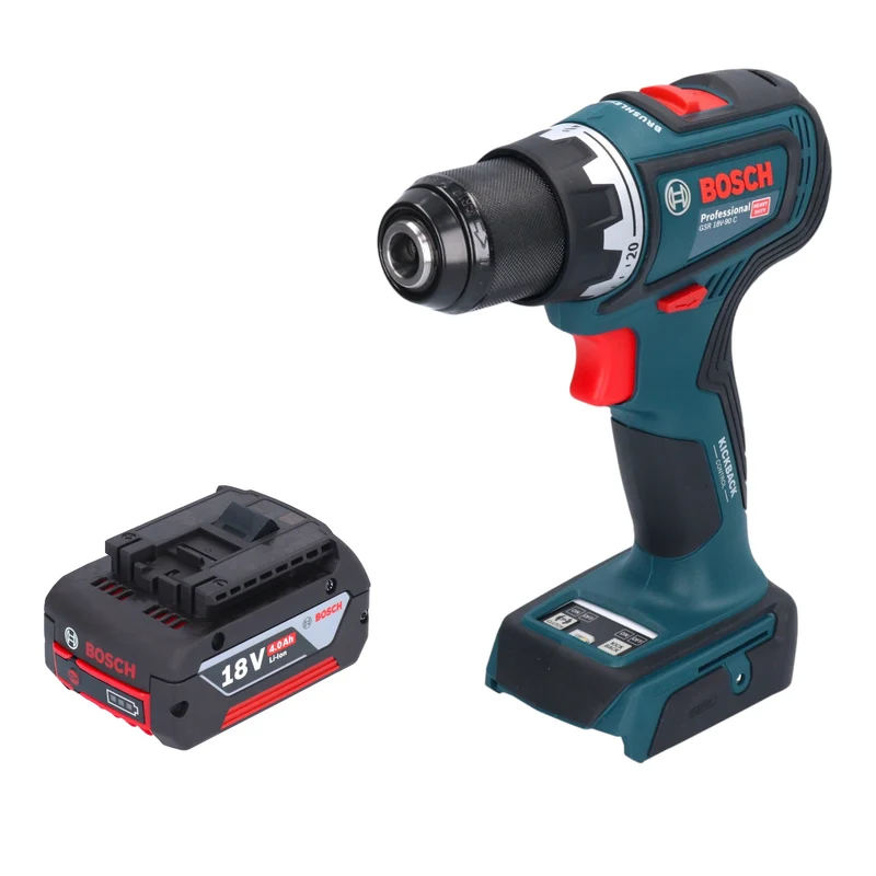 Bosch GSR 18V-90 C Professional Akku Bohrschrauber 18 V 64 Nm Brushless + 1x Akku 4,0 Ah - ohne Ladegerät