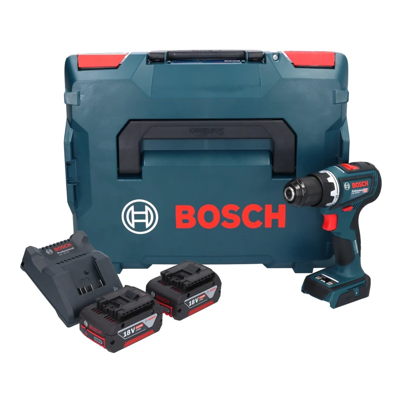 Bosch GSR 18V-90 C Professional Akku Bohrschrauber 18 V 64 Nm Brushless + 2x Akku 4,0 Ah + Ladegerät + L-Boxx