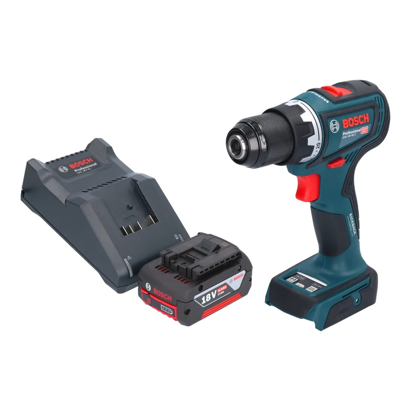 Bosch GSR 18V-90 C Professional Akku Bohrschrauber 18 V 64 Nm Brushless + 1x Akku 4,0 Ah + Ladegerät
