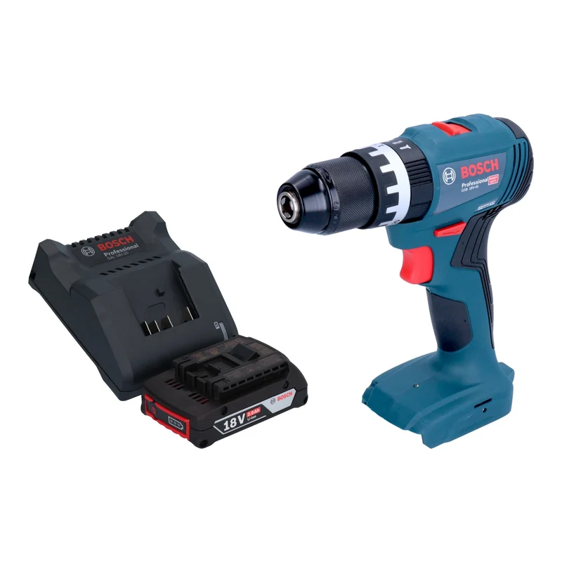 Bosch GSB 18V-45 Professional Akku Schlagbohrschrauber 18 V 45 Nm Brushless + 1x Akku 2,0 Ah + Ladegerät