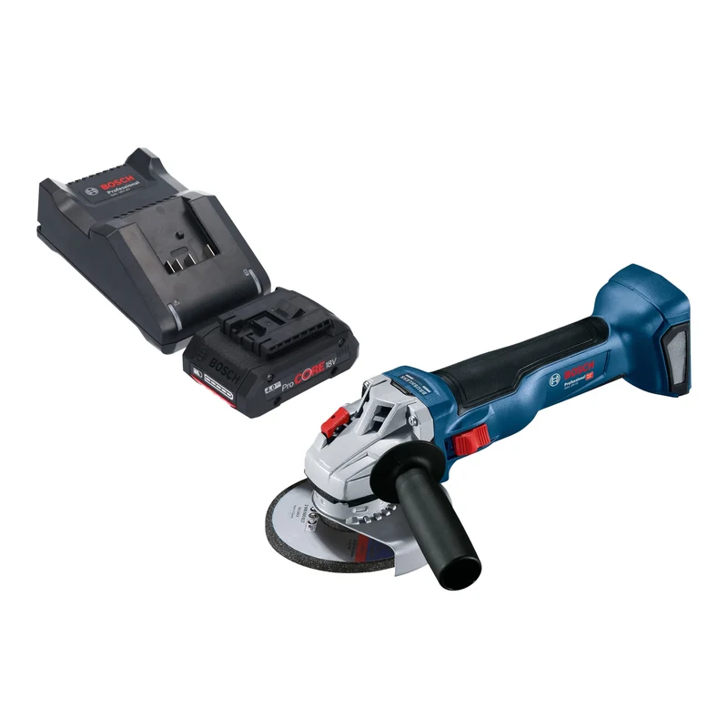 Bosch GWS 18V-10 Professional Akku Winkelschleifer 18 V 125 mm Brushless + 1x ProCORE Akku 4,0 Ah + Ladegerät