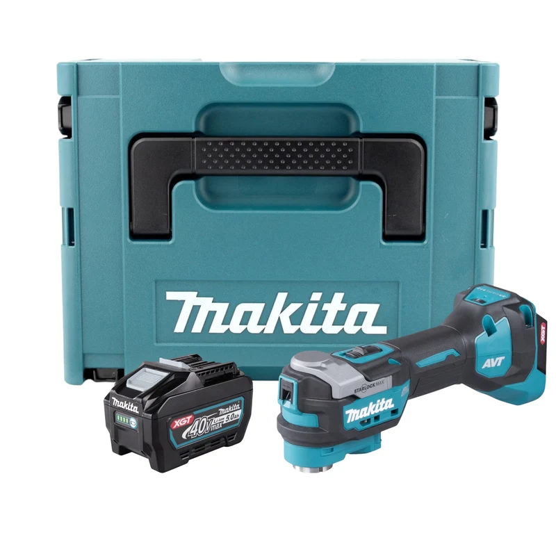 Makita TM 001 GT101 Akku Multifunktionswerkzeug 40 V max. Starlock Max Brushless + 1x Akku 5,0 Ah + Makpac - ohne Ladegerät