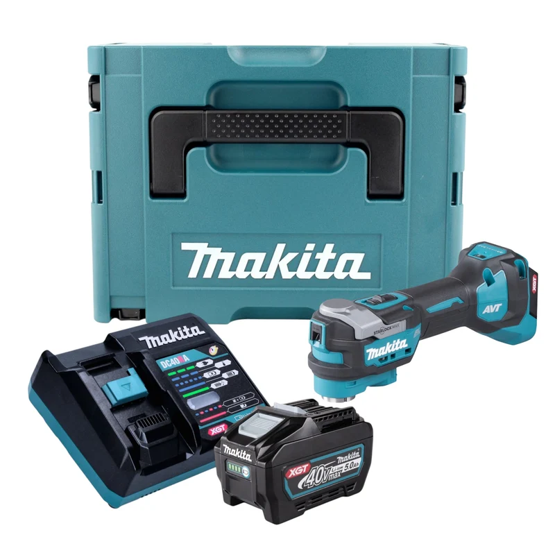 Makita TM 001 GT101 Akku Multifunktionswerkzeug 40 V max. Starlock Max Brushless + 1x Akku 5,0 Ah + Ladegerät + Makpac