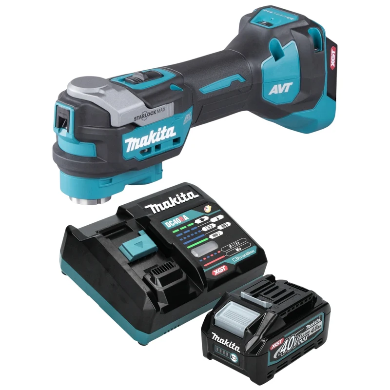 Makita TM 001 GM101 Akku Multifunktionswerkzeug 40 V max. Starlock Max Brushless + 1x Akku 4,0 Ah + Ladegerät