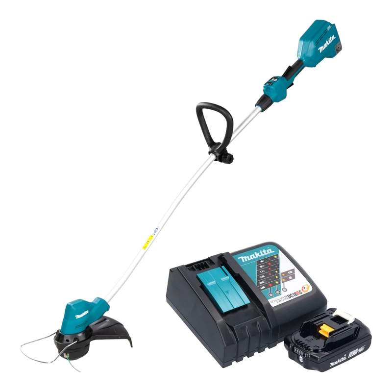Makita DUR 189 RA Akku Rasentrimmer 18 V 300 mm Brushless + 1x Akku 2,0 Ah + Ladegerät