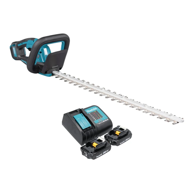 Makita DUH 606 SA2 Akku Heckenschere 18 V 600 mm Brushless + 2x Akku 2,0 Ah + Ladegerät
