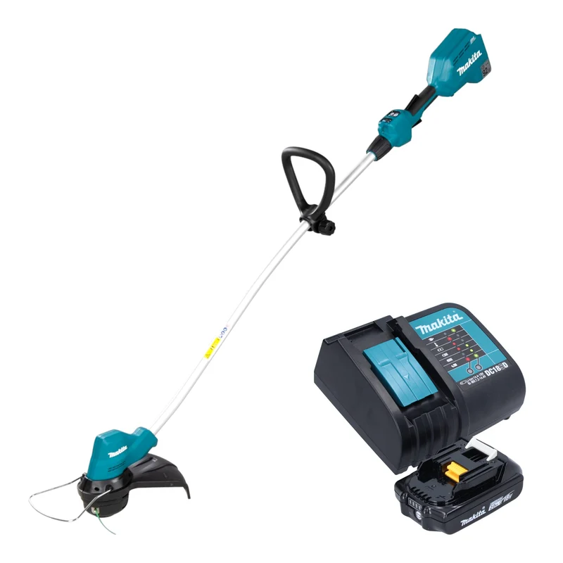 Makita DUR 189 SA Akku Rasentrimmer 18 V 300 mm Brushless + 1x Akku 2,0 Ah + Ladegerät
