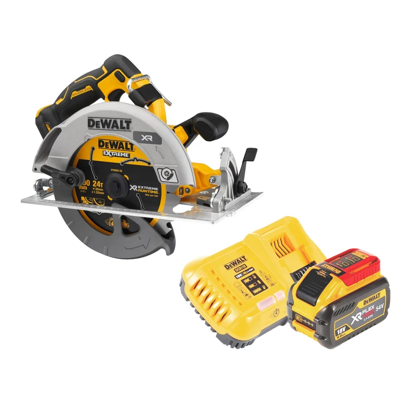 DeWalt DCS 573 X1 Akku Handkreissäge 18 V 190 x 30 mm Brushless + 1x Akku 9,0 Ah + Ladegerät