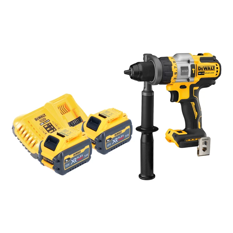 DeWalt DCD 999 T2 Akku Schlagbohrschrauber 18 V 95 Nm Brushless + 2x Akku 6,0 Ah + Ladegerät