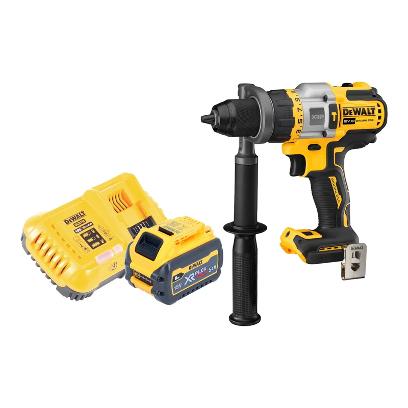 DeWalt DCD 999 T1 Akku Schlagbohrschrauber 18 V 95 Nm Brushless + 1x Akku 6,0 Ah + Ladegerät