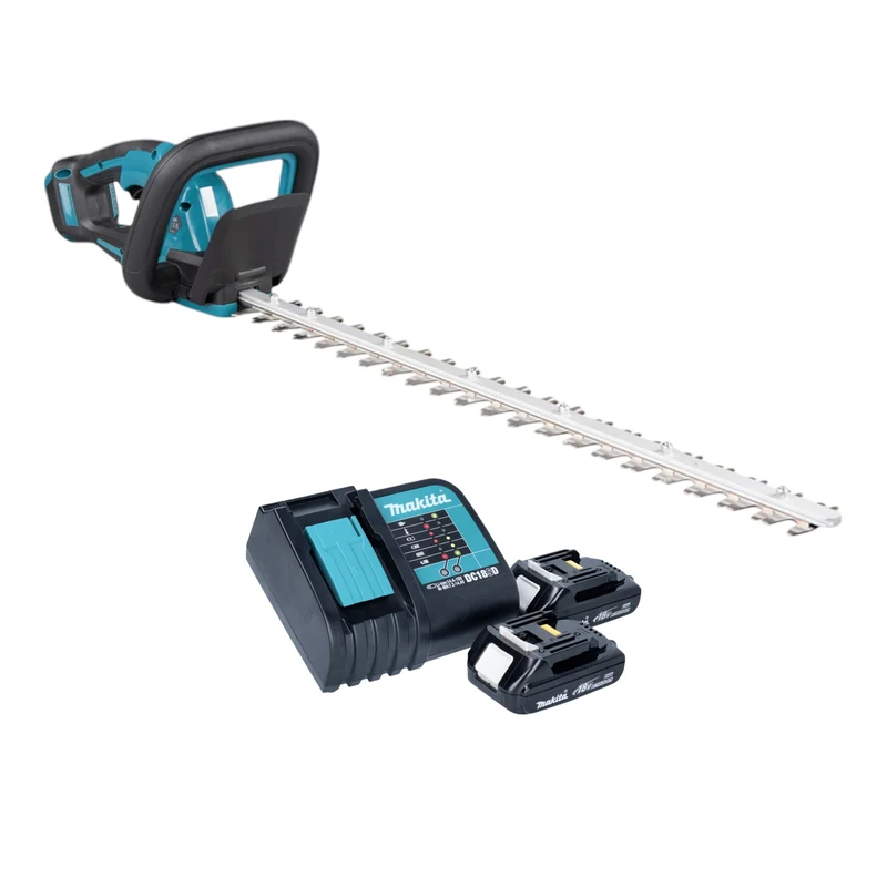 Makita DUH 606 SY2 Akku Heckenschere 18 V 600 mm Brushless + 2x Akku 1,5 Ah + Ladegerät