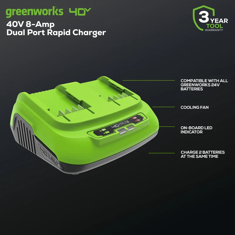 40V 8A Dual-Port Rapid Charger
