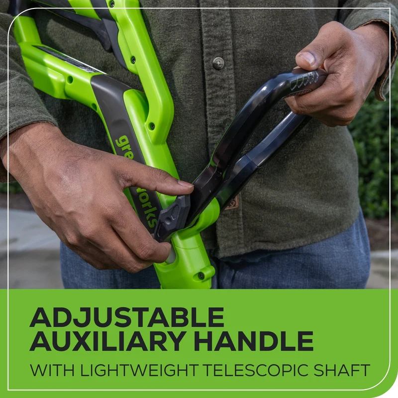 24V 12" Cordless Battery String Trimmer / Edger: (1) 2.0 Ah USB Battery, (1) 2A Charger