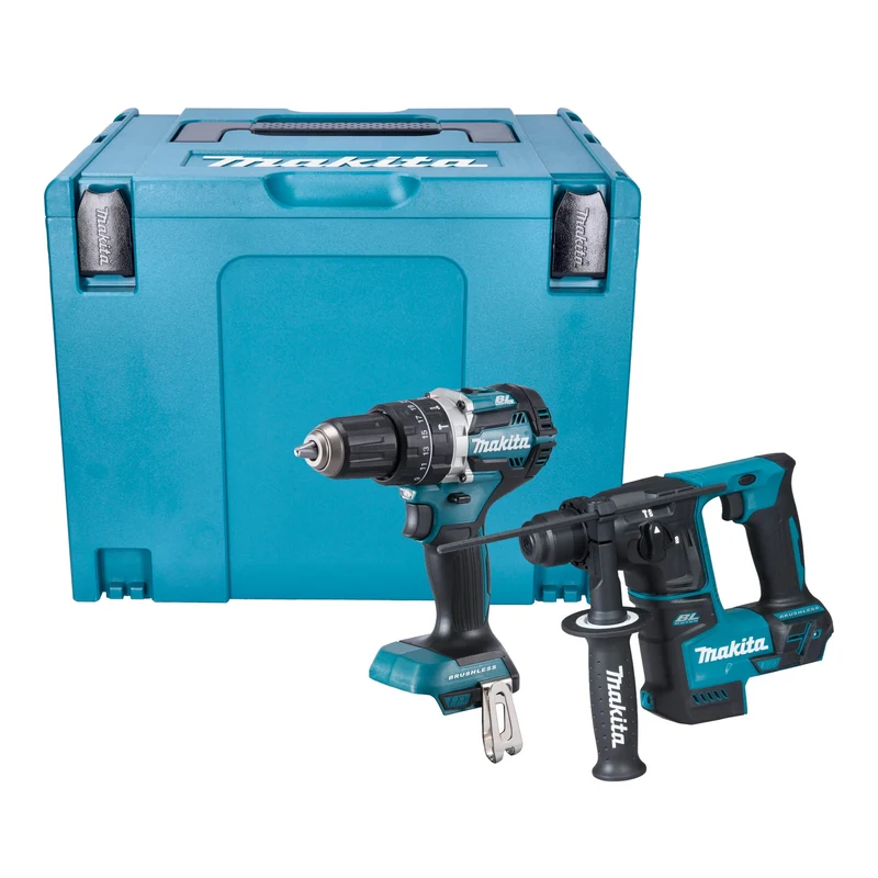 Makita DLX 2278 ZJ Akku Kombo Kit + DHP 484 Schlagbohrschrauber 54 Nm + DHR 171 Bohrhammer 1,2 J + Makpac - ohne Akku, ohne Ladegerät