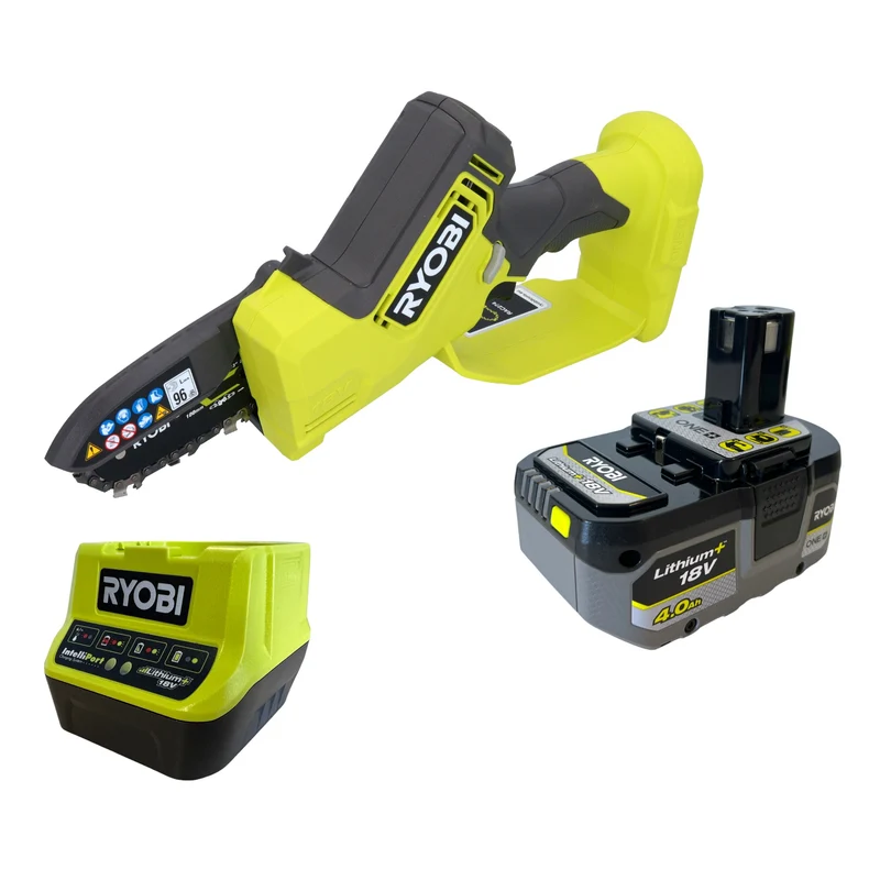 RYOBI RY18PSX10A Akku Astsäge 18 V 10 cm Brushless + 1x Akku 4,0 Ah + Ladegerät