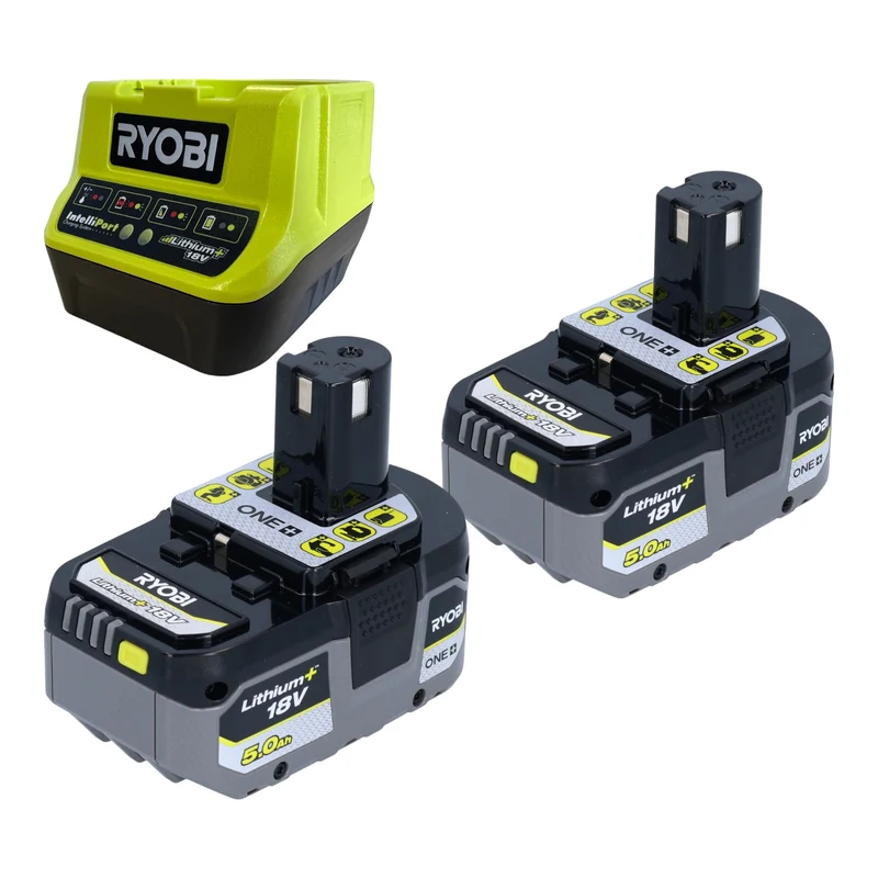 RYOBI R18TB Akku Gebläse 18 V 200 km/h + 2x Akku 5,0 Ah + Ladegerät