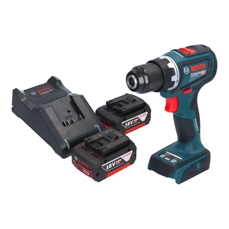Bosch GSR 18V-90 C Professional Akku Bohrschrauber 18 V 64 Nm Brushless + 2x Akku 5,0 Ah + Ladegerät