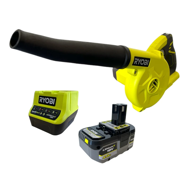 RYOBI R18TB Akku Gebläse 18 V 200 km/h + 1x Akku 4,0 Ah + Ladegerät