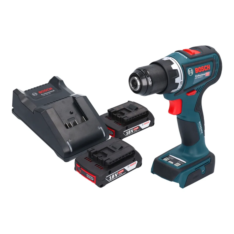 Bosch GSR 18V-90 C Professional Akku Bohrschrauber 18 V 64 Nm Brushless + 2x Akku 2,0 Ah + Ladegerät