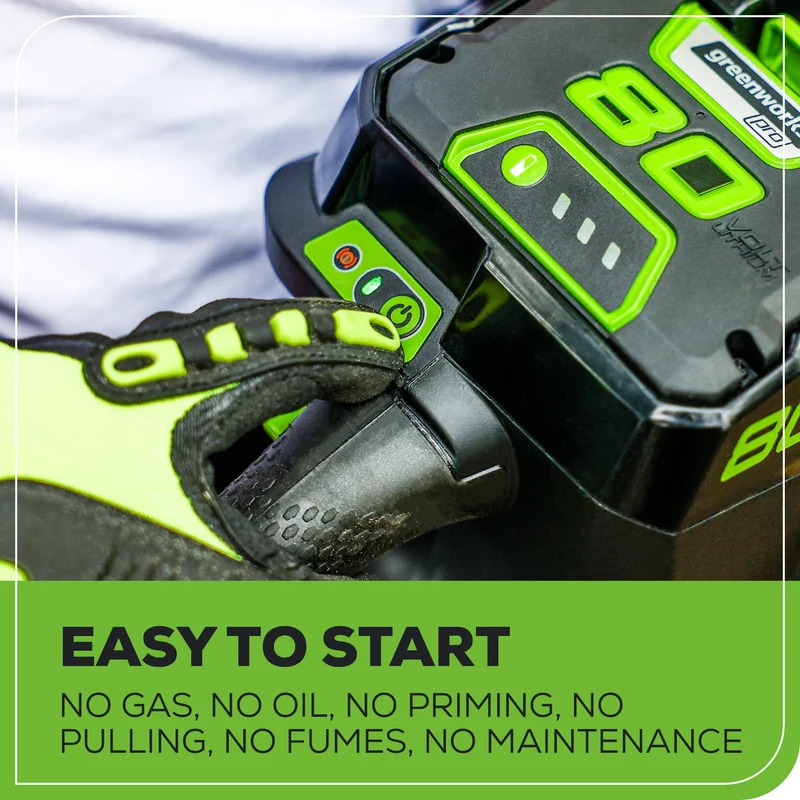80V 18" Cordless Battery Chainsaw: 2.0 Ah Battery and Charger