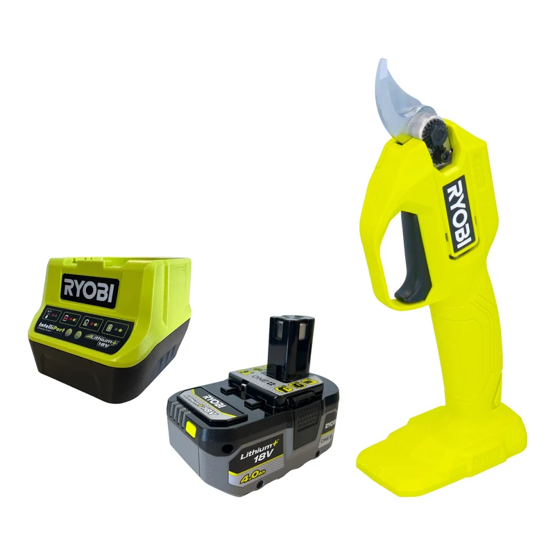 RYOBI RY18SCA Akku Gartenschere 18 V 25 mm + 1x Akku 4,0 Ah + Ladegerät