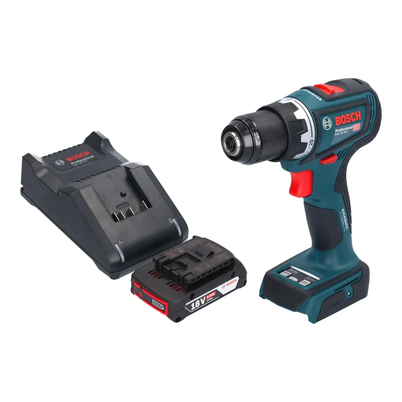 Bosch GSR 18V-90 C Professional Akku Bohrschrauber 18 V 64 Nm Brushless + 1x Akku 2,0 Ah + Ladegerät