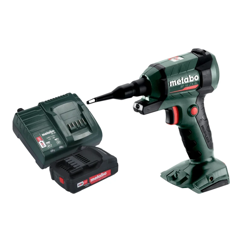 Metabo BP 18 LTX BL Akku Blaspistole 18 V Brushless + 1x Akku 2,0 Ah + Ladegerät