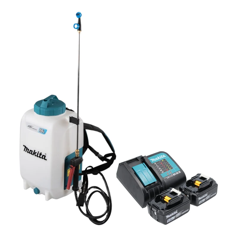 Makita DUS 158 ST2 Akku Druckspritze 18 V 15 l 5,0 bar + 2x Akku 5,0 Ah + Ladegerät