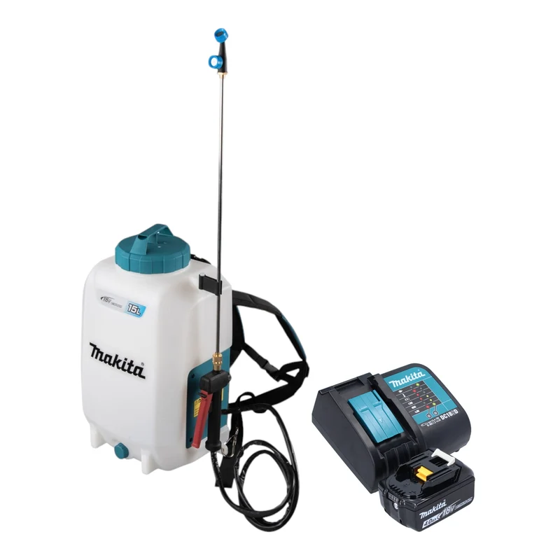 Makita DUS 158 SM Akku Druckspritze 18 V 15 l 5,0 bar + 1x Akku 4,0 Ah + Ladegerät