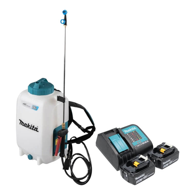 Makita DUS 158 SG2 Akku Druckspritze 18 V 15 l 5,0 bar + 2x Akku 6,0 Ah + Ladegerät
