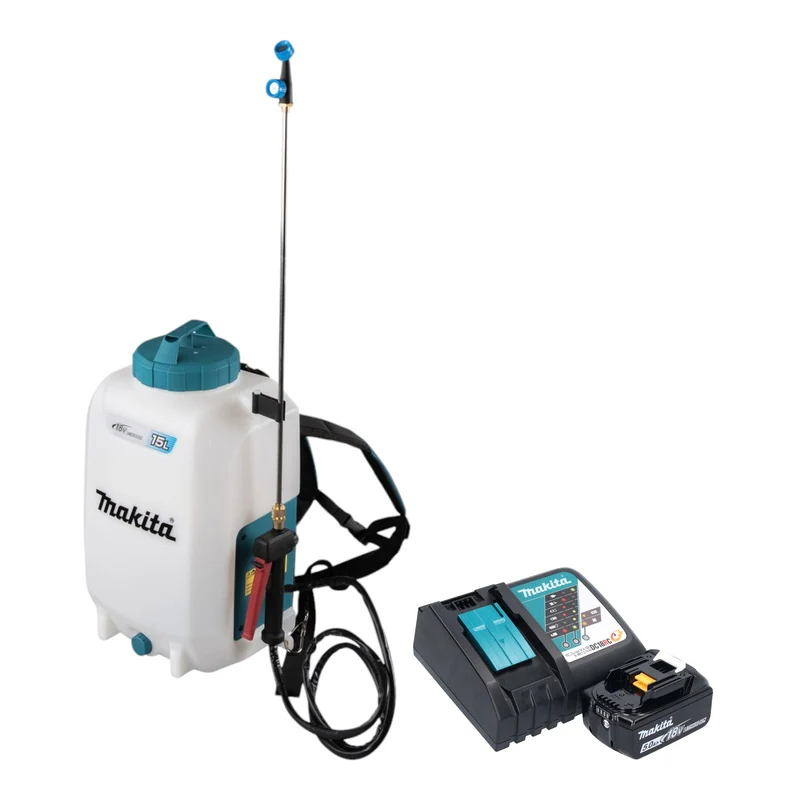 Makita DUS 158 RT Akku Druckspritze 18 V 15 l 5,0 bar + 1x Akku 5,0 Ah + Ladegerät