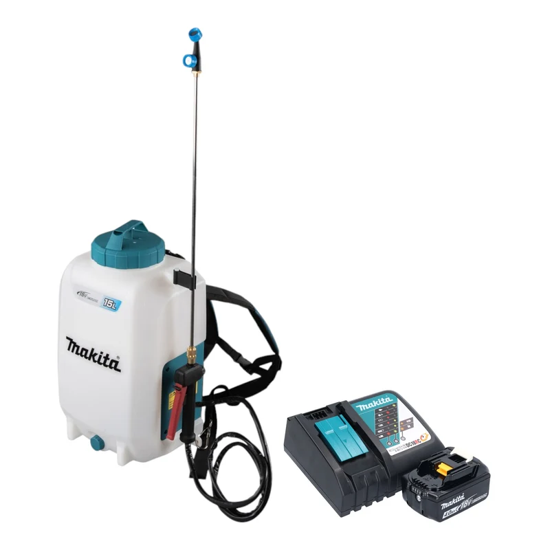 Makita DUS 158 RM Akku Druckspritze 18 V 15 l 5,0 bar + 1x Akku 4,0 Ah + Ladegerät