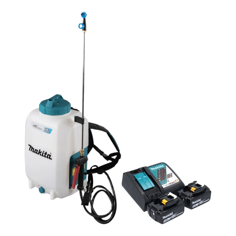 Makita DUS 158 RT2 Akku Druckspritze 18 V 15 l 5,0 bar + 2x Akku 5,0 Ah + Ladegerät