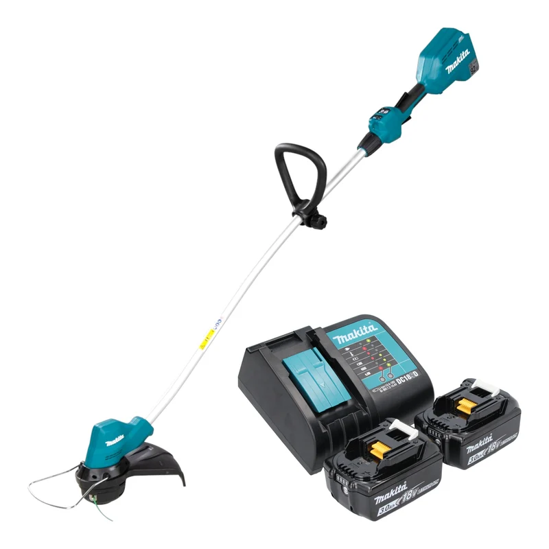 Makita DUR 189 SF2 Akku Rasentrimmer 18 V 300 mm Brushless + 2x Akku 3,0 Ah + Ladegerät