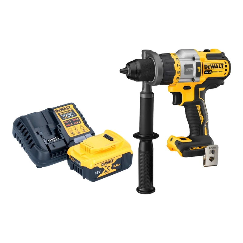 DeWalt DCD 999 P1 Akku Schlagbohrschrauber 18 V 95 Nm Brushless + 1x Akku 5,0 Ah + Ladegerät