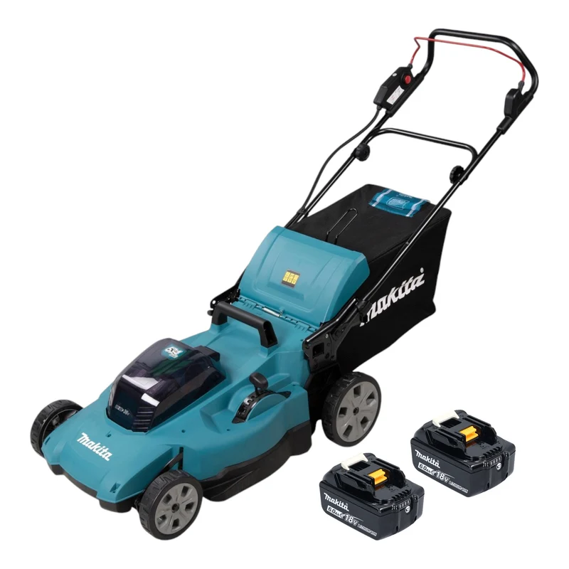 Makita DLM 538 G2 Akku Rasenmäher 36 V ( 2x 18 V ) 530 mm + 2x Akku 6,0 Ah - ohne Ladegerät