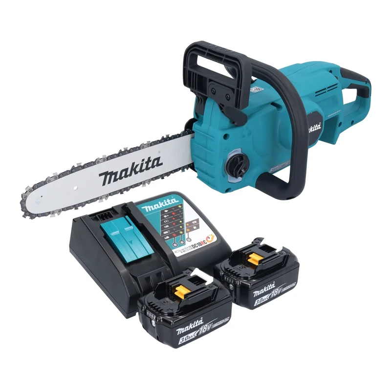 Makita DUC 307 RF2X3 Akku Kettensäge 18 V 30 cm Brushless + 2x Akku 3,0 Ah + Ladegerät