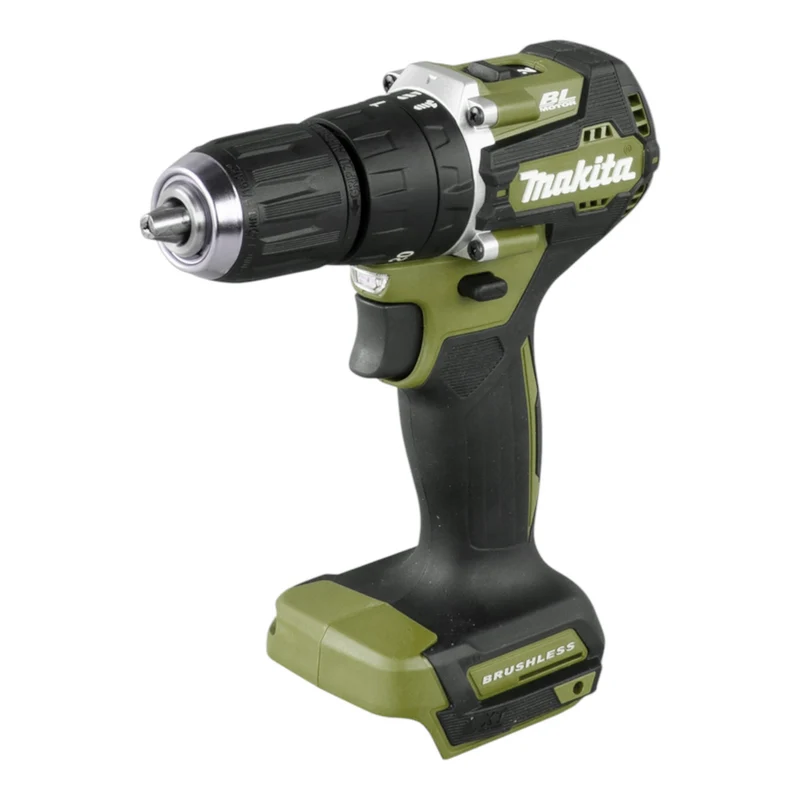 Makita DHP 487 ZO Akku Schlagbohrschrauber 18 V 40 Nm Brushless Olive Outdoor Adventure Serie Solo - ohne Akku, ohne Ladegerät